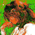 heavily dithered preview image of two girls posing cutely with animal ears drawn onto them