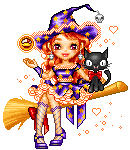 pixel witch girl doll